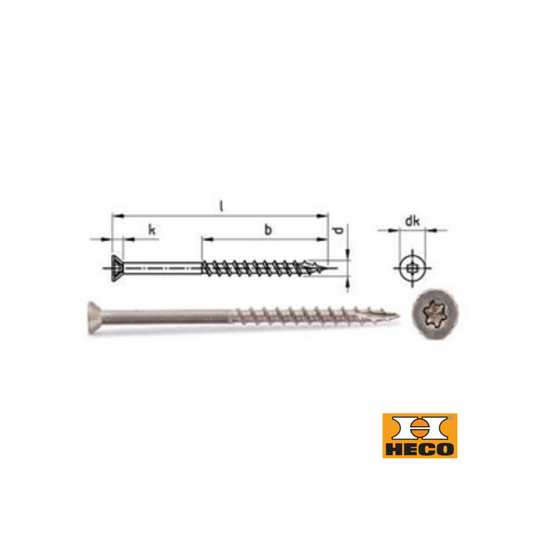 Medvaržtis terasinis HECO SK-DRILL 4,2*42 A2 T20