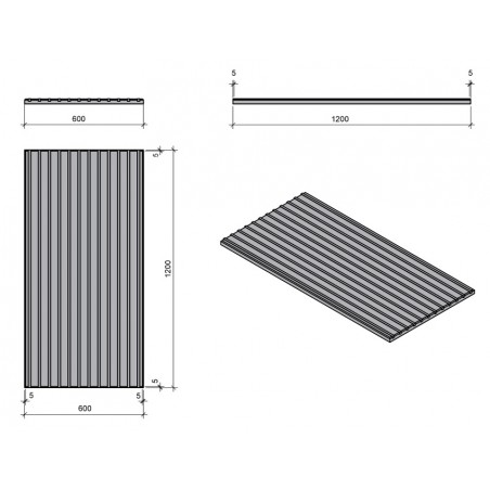 Plokštė Cewood frezuota Barcode balta