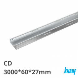 KNAUF lubų-sienų profilis CD 3000*60*27*0,6mm