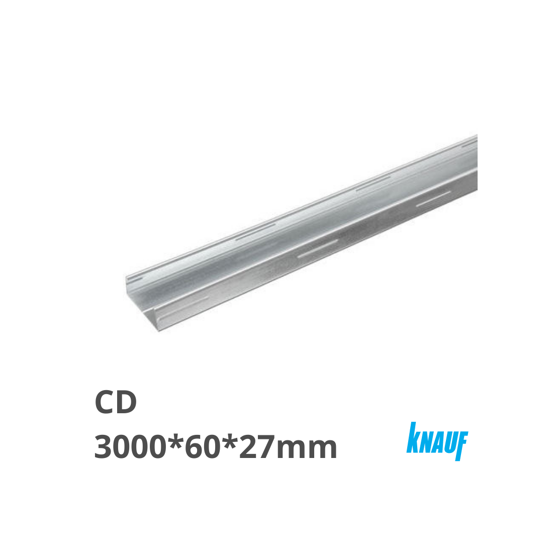KNAUF lubų-sienų profilis CD 3000*60*27*0,6mm