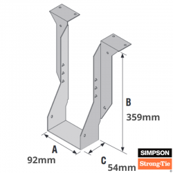 SIMPSON Kilpa balkiui su pastiprinimu 359*92*54*1,2mm